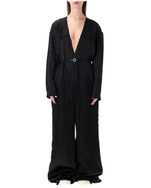 Rick Owens Belted Jumpsuit - Zwart