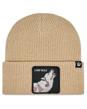Goorin Bros Animal Farm Beanie Hat Mit Front Patch - Natur