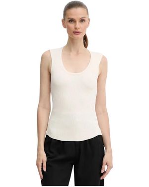 Twinset Tops ,Mouwloze Ribtop - Wit