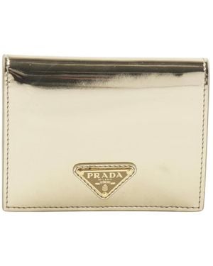 Prada Accessoires ,Geel ,Wallets & Cardholders - Metallic