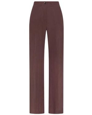 Seventy Broeken ,Bruin ,Rechte Broek - Paars