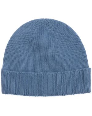 Drumohr Kaschmir blaue beanie mütze geschenkbox