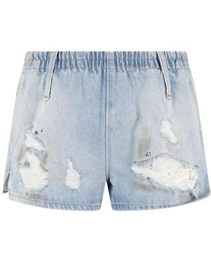 MM6 by Maison Margiela Denim Shorts - Blue