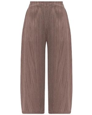Issey Miyake Cropped Trousers - Brown