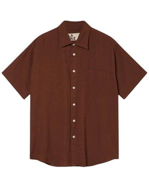 La Paz Short Sleeve Shirts - Brown