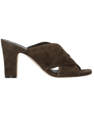 Julie Dee Schoenen ,Bruin ,Leer Crossover Suede Mule