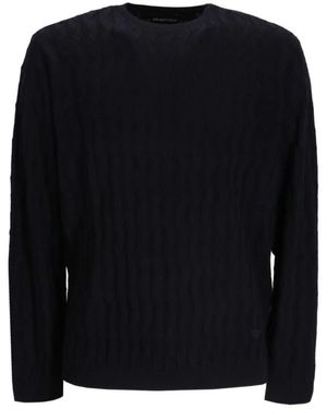 Emporio Armani Round-Neck Knitwear - Black