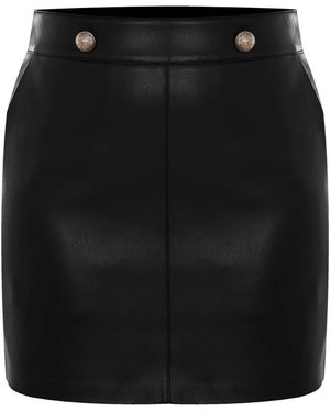 Kocca Rokken ,Zwart ,Leer Chique Korte Rok Met Leerlook