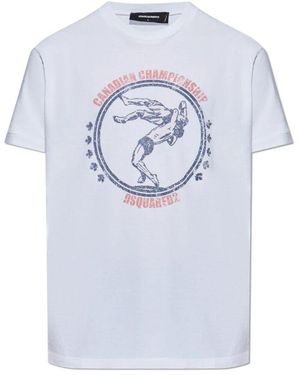 DSquared² T-Shirt Mit Logo - Blau