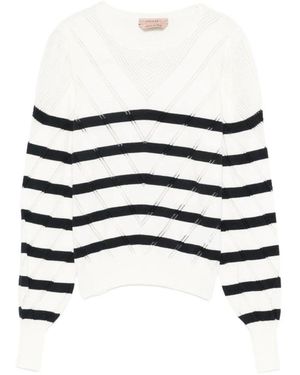 Twinset Round-Neck Knitwear - White