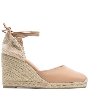 Castañer Mandel Keilabsatz Schuhe - Natur
