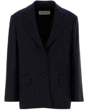 Dries Van Noten Jassen ,Blauw ,Katoen Birdys W.W. Jacket - Zwart