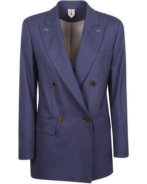 Max Mara Dubbelrijige Blazer - Blauw
