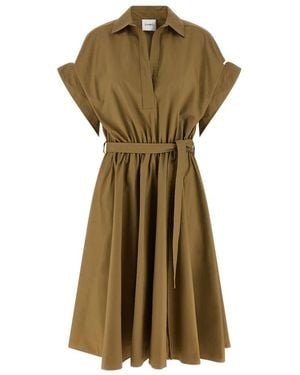 Nude Midi Dresses - Green