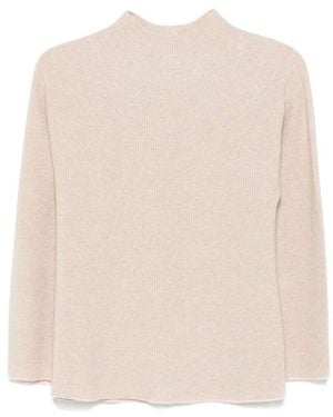 Le Tricot Perugia Gerippter wollpullover - Natur