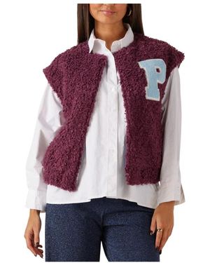 Pom Gilet Teddy Baseball - Paars