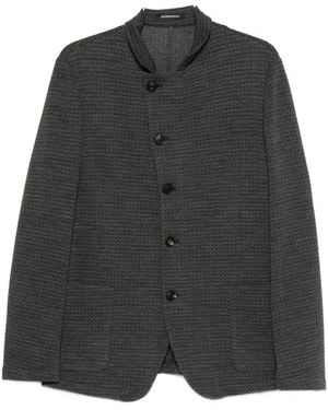Emporio Armani Wool Blend Blazer Jacket - Black