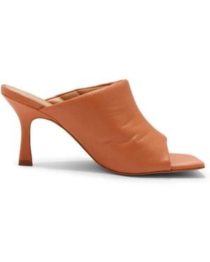 Carrano Heeled Mules - Brown