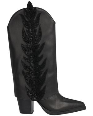 Alma En Pena. Cowboy & Biker Boots - Black