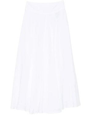 120% Lino Midi Skirts - White