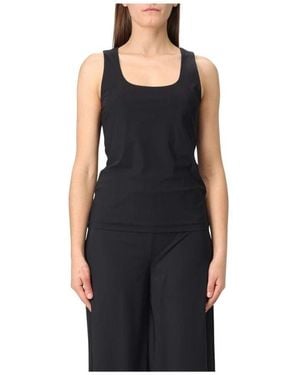 Maliparmi Schwarzes Ärmelloses Top Elegante Silhouette