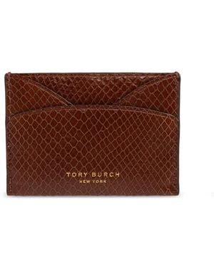 Tory Burch Kartenetui Aus Leder - Braun