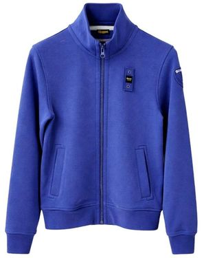 Blauer Hoodies & Sweatvesten ,Blauw ,Katoen City Zip-Through Sweatshirt