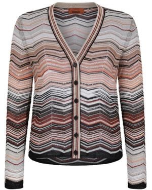 Missoni Mehrfarbiger Cardigan Mit Pailletten - Grau
