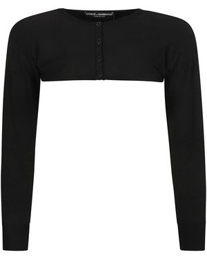 Dolce & Gabbana Kim Cropped Cardigan - Zwart