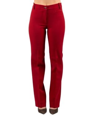 Pinko Straight Trousers - Rojo