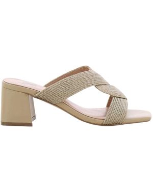 Bibi Lou Heeled Mules - Bianco