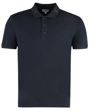 Woolrich Tops ,Blauw ,Katoen Polo Shirt Van Katoenpiqué