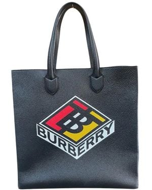 Burberry Tote Bags - Blu