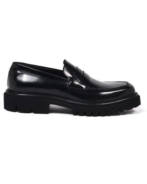 Baldinini Loafer Aus Gebürstetem Leder - Schwarz