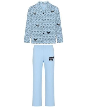 Moschino Underwear Langer Pyjama Set - Blau