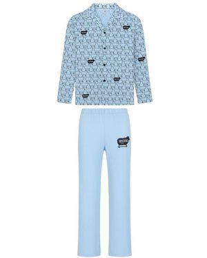 Moschino Underwear Lange Pyjama Set - Blauw