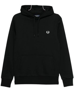 Fred Perry Bold Branding Hooded Sweatshirt - Zwart
