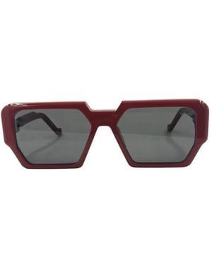 VAVA Eyewear Accessoires ,Rood ,Rechthoekige Zonnebril - Grijs