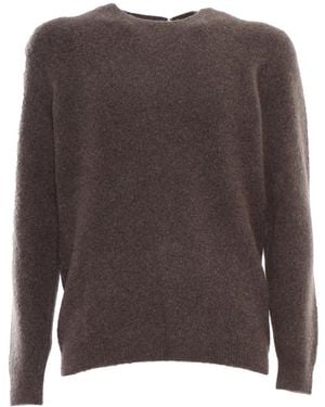 Fedeli Round-Neck Knitwear - Brown