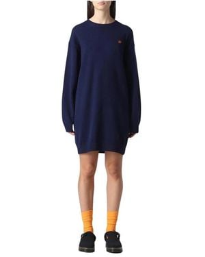 KENZO Knitted Dresses - Blu
