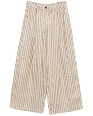 Brunello Cucinelli Broeken ,Wide Broeken - Naturel