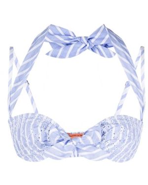 Ermanno Scervino Broderie Anglaise Bikinitop - Blauw