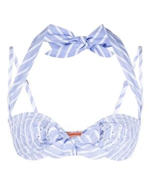 Ermanno Scervino Bikinioberteil Mit Lochstickerei - Blau