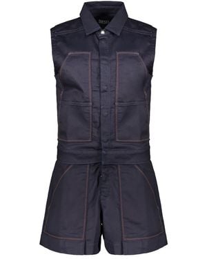 DIESEL Korte Denim Jumpsuit - Blauw