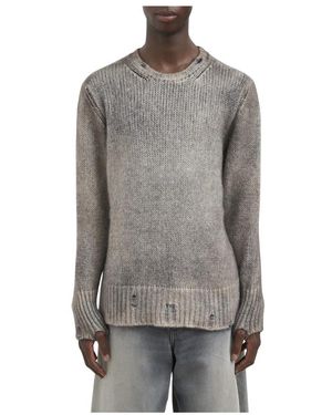 Avant Toi Round-Neck Knitwear - Grey