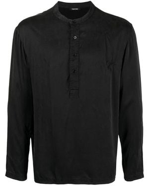 Tom Ford Long Sleeve T-Shirts - Black