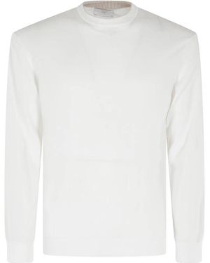 Eleventy Round-Neck Knitwear - White