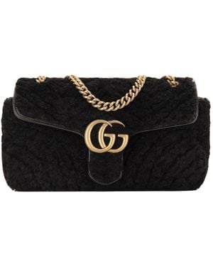 Gucci Lammfell Umhängetasche - Schwarz