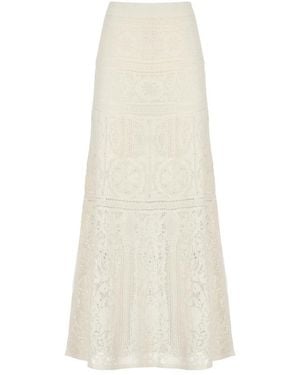 D.exterior Maxi Skirts - Blanco