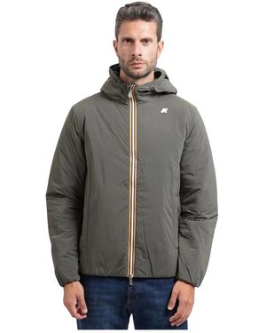K-Way Jassen ,Groen ,Polyester Jack Plain Warm Jas - Grijs